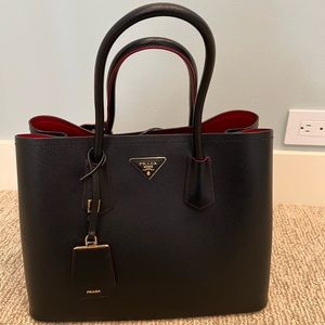 PRADA Saffiano Leather Double Bag